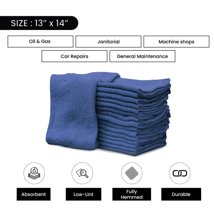 New Blue Shop Cleaning Towels - Wiping Hub