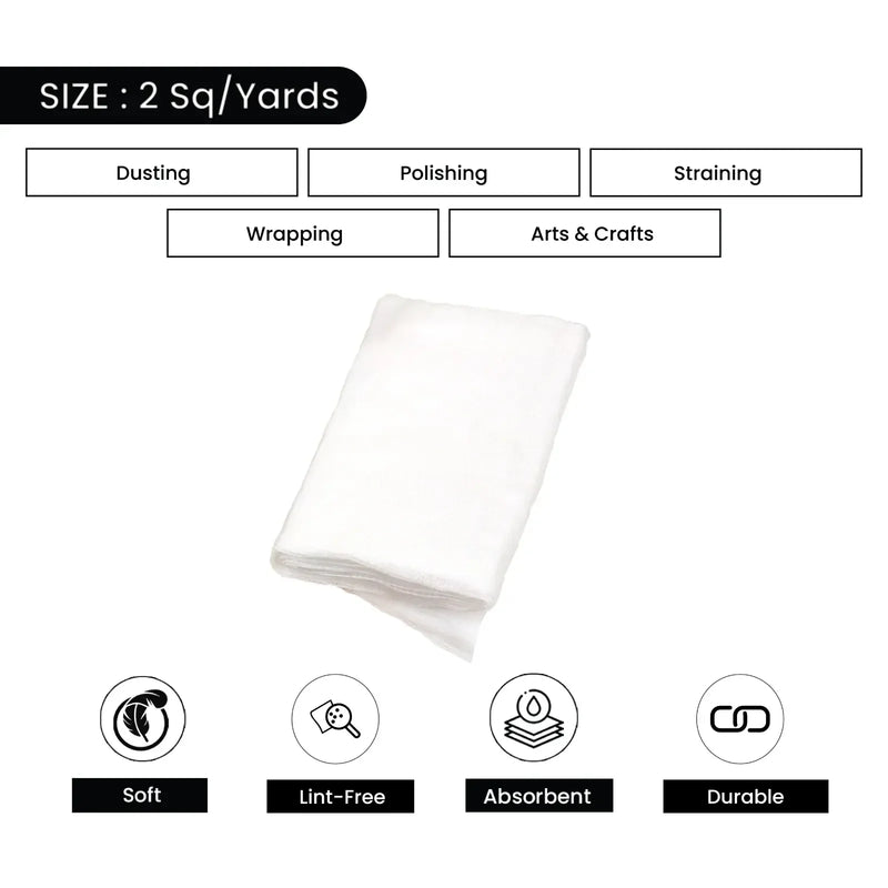 Cheese Cloth - 2 Square Yards - 12 Pack - Wiping Hub