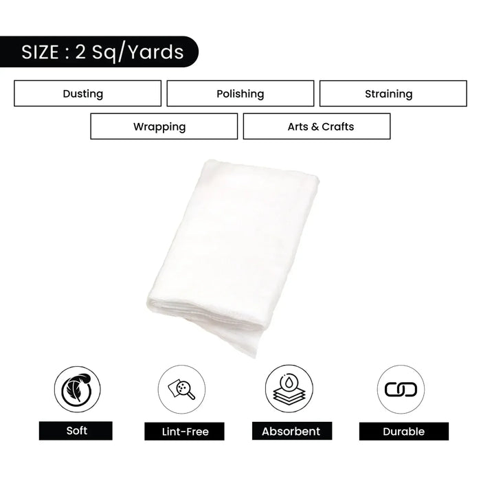 Cheese Cloth - 2 Square Yards - 12 Pack - Wiping Hub