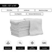 Bulk White Shop Towels - White Cotton Shop Towels Buy Wholesale - Wiping Hub