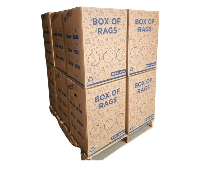 New Knitted Baby Diaper Rags – 600 lbs. Pallet – 12 x 50 lbs. Boxes - Wiping Hub