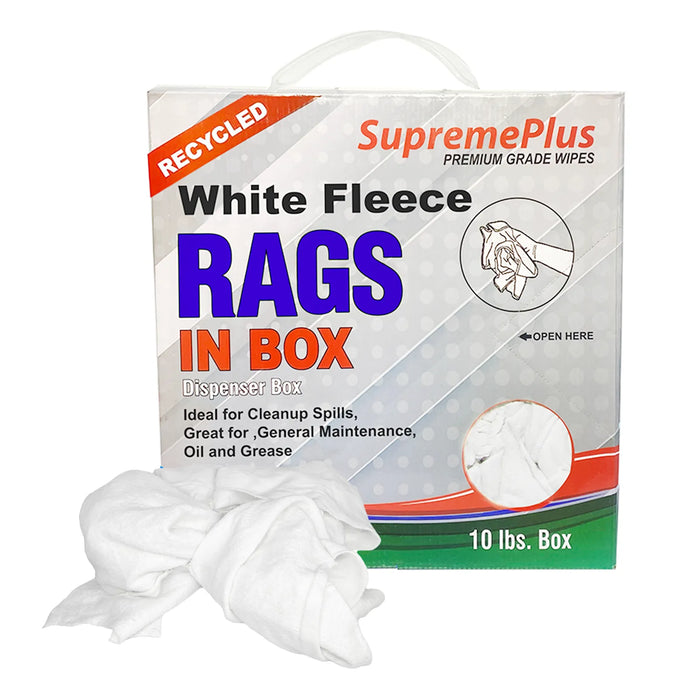 White Sweatshirt Rags 960 lbs. Pallet - 96 x 10 lbs. Compressed Box