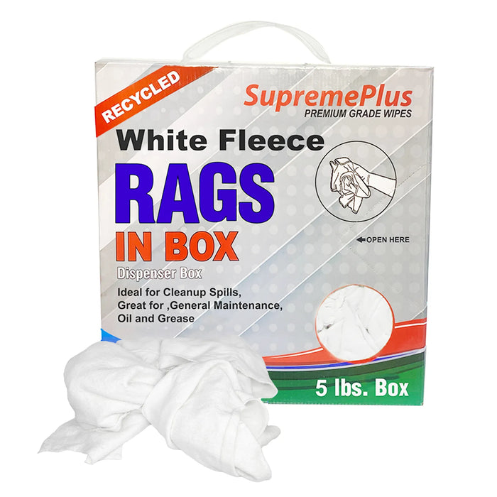 White Sweatshirt Rags 800 lbs. Pallet - 160 x 5 lbs. Compressed Box