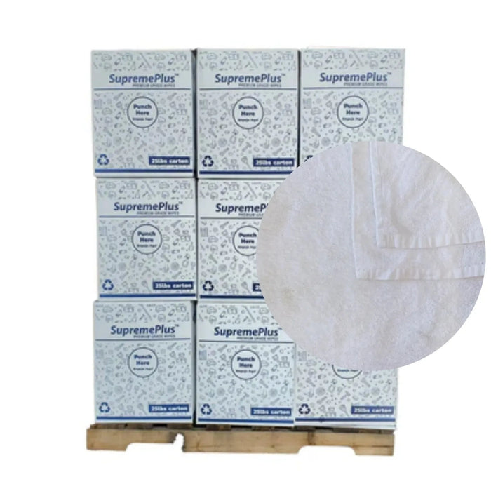 White Full Towel Size Wipers 20 x 40 - Wiping Hub