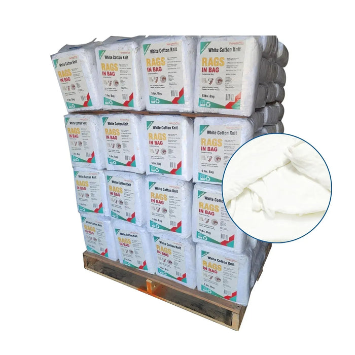 White Knit T-Shirt Wiping Rags - Wiping Hub