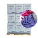 Recycled Color Linen Mixed Material Cleaning Rags 675 lbs. Pallet - 27 x 25 lbs. Boxes - Wiping Hub