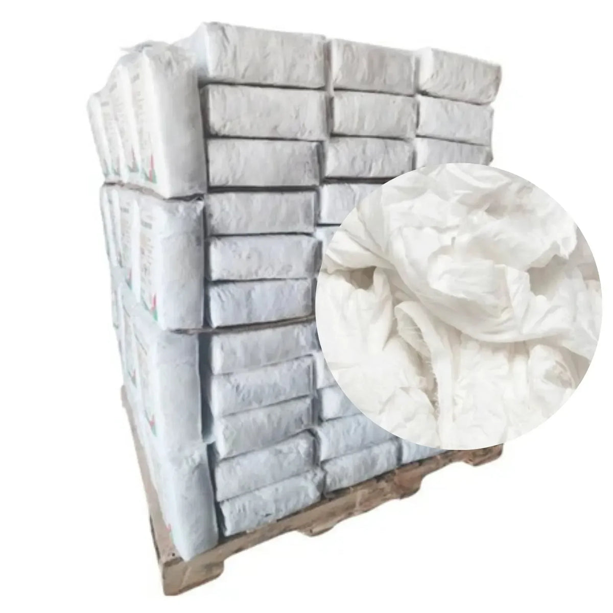 Then Linen Rag 960 lbs Recycled White Linen Cleaning Rags - 96 x 10 lbs. Bags — Wiping Hub