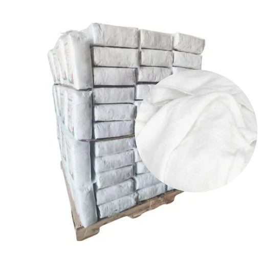Recycled White Sweatshirt Cleaning Rags 1000 lbs. Pallet - 40 x 25 lbs. Bags - Wiping Hub