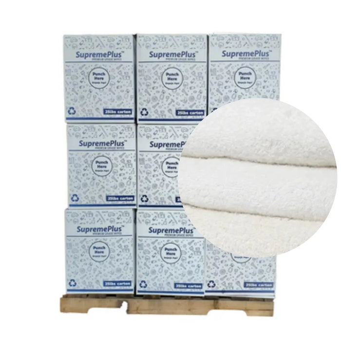 White Half Towels 20x20 - Wiping Hub