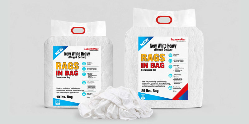 White Cotton Rags (Thermal Heavy-Duty Cloth New)