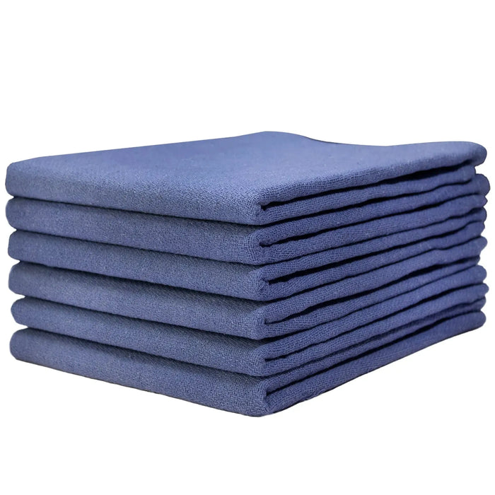 Premium Blue Huck Towels - 15" x 27" - Wiping Hub