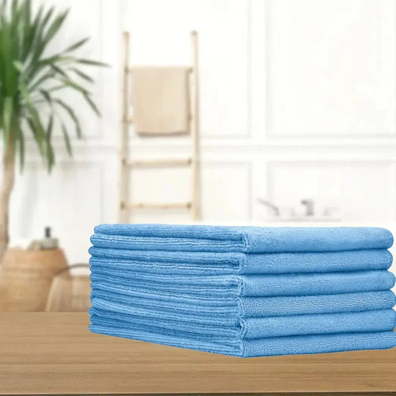 Color Microfiber Hand Towels - Blue - 24" x 16" - 24 Counts