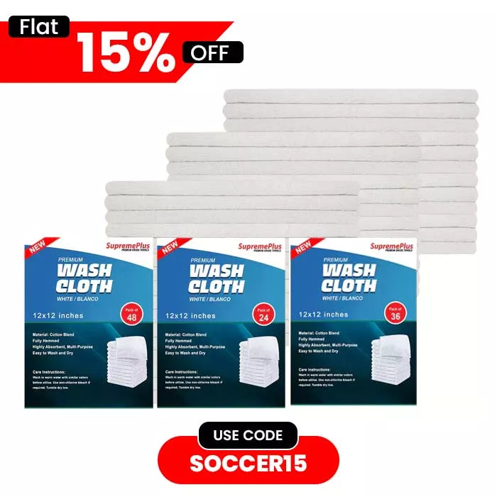 Bulk White Wash Cloth Towels