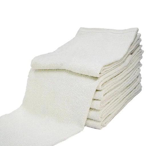 Terry White Bar Towels - 14x17 to 16x19 - 1000 lbs. Pallet - 40 x 25 lbs - Wiping Hub
