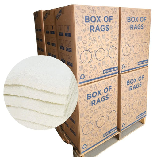 Clean Up Terry Bar Towels - 600 lbs. Pallet - 12 x 50 lbs. Boxes - Wiping Hub