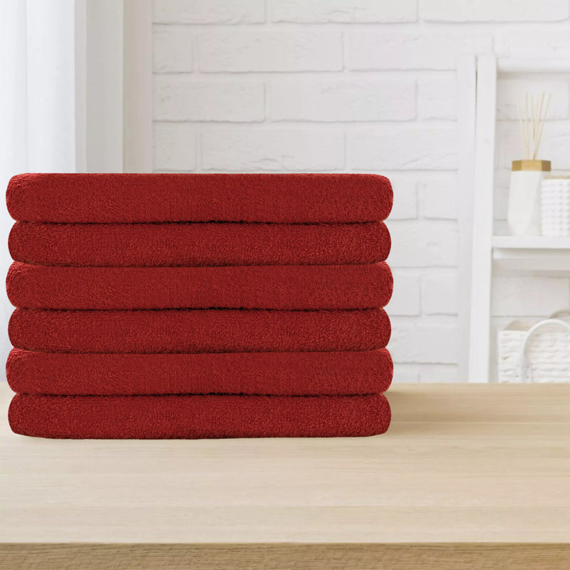 Premium Red Hand Towels - 16" x 27"
