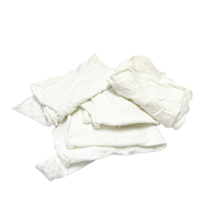 White Knit T-Shirt Rags 960 lbs. Pallet - 96 x 10 lbs. Bags