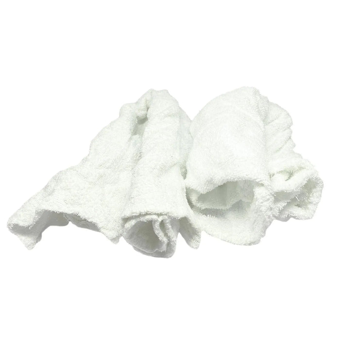 New White Terry Towel Rags – 1000 lbs. Pallet - 40 x 25 lbs. Compressed Boxes