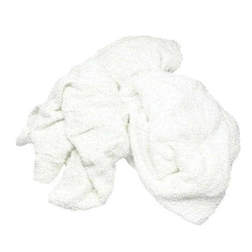 New White Terry Towel Rags - Wiping Hub