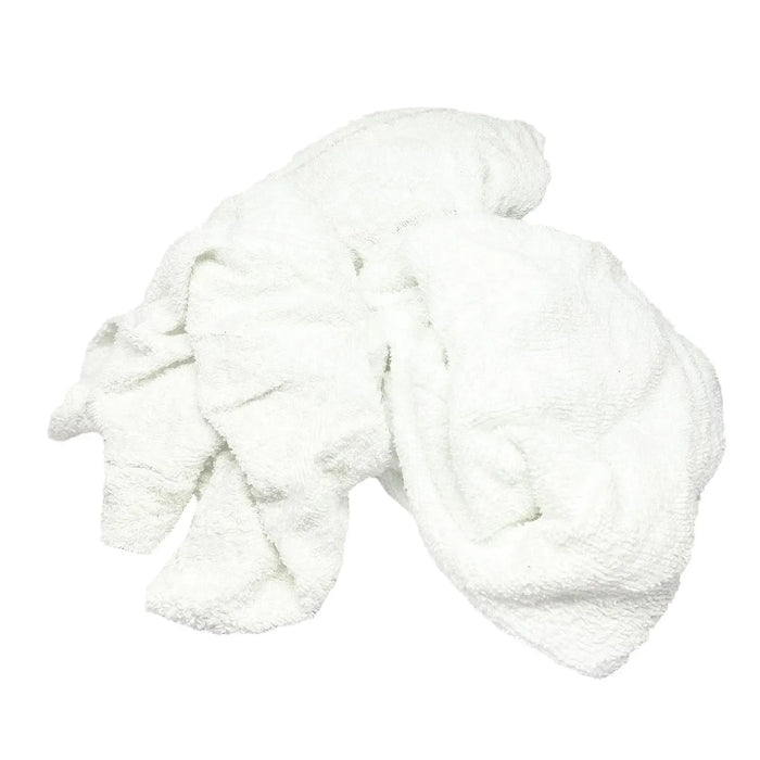 New White Terry Towel Rags - Wiping Hub