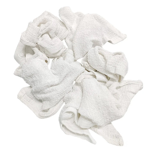 Bulk White Wash Cloth Towels - 12" x 12" - 600 lbs. Pallet - 12 x 50 lbs. Boxes - Wiping Hub