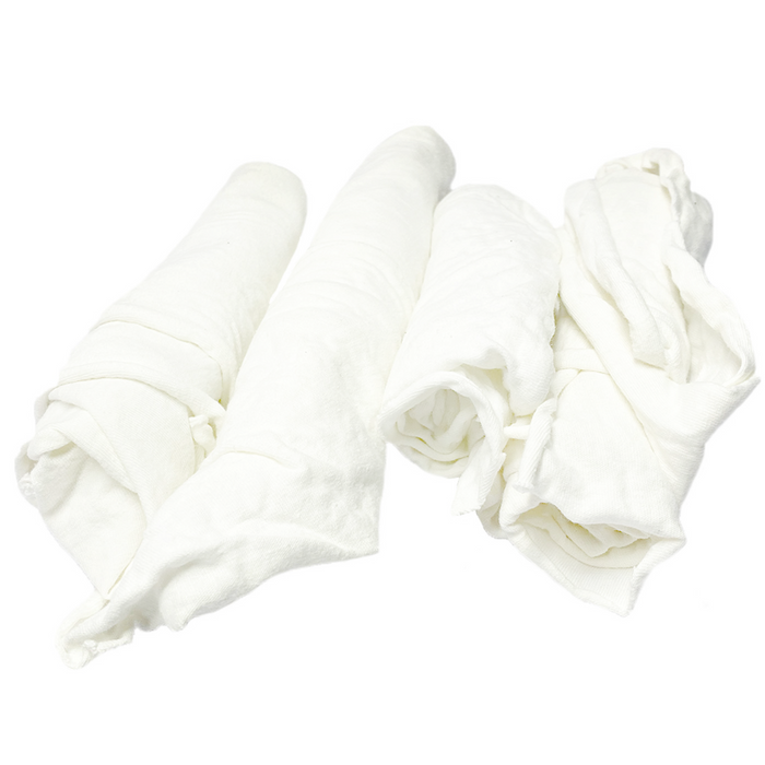 White Knit T-Shirt Rags 25 lbs. Box