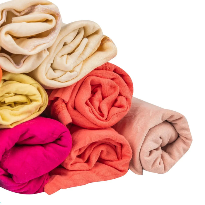 Color Linen Mixed Rags 960 lbs. Pallet - 96 x 10 lbs. Bags