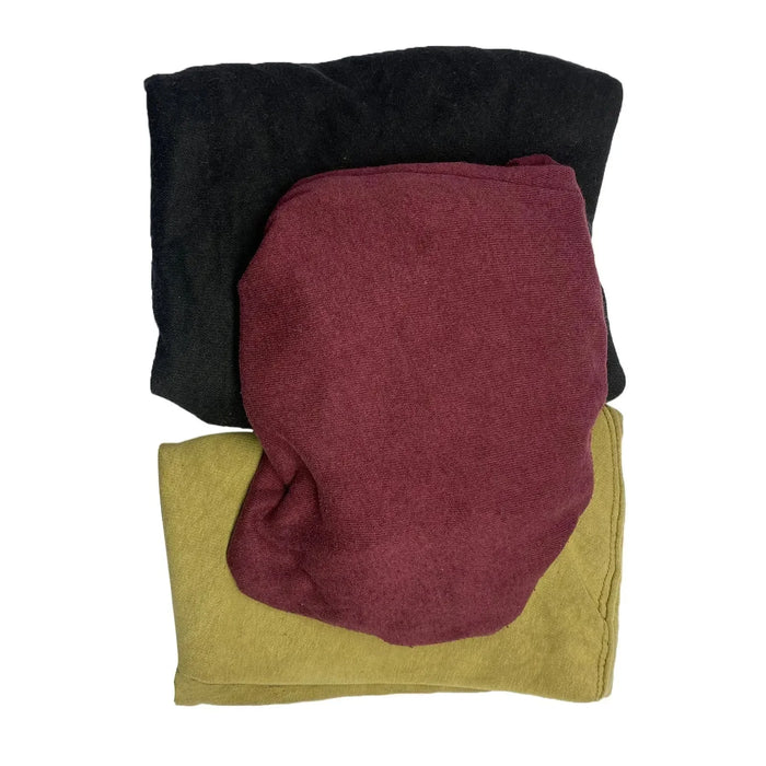Recycled Color Sweatshirt Cleaning Rags 600 lbs. Pallet - 120 x 5 lbs. Boxes - Wiping Hub