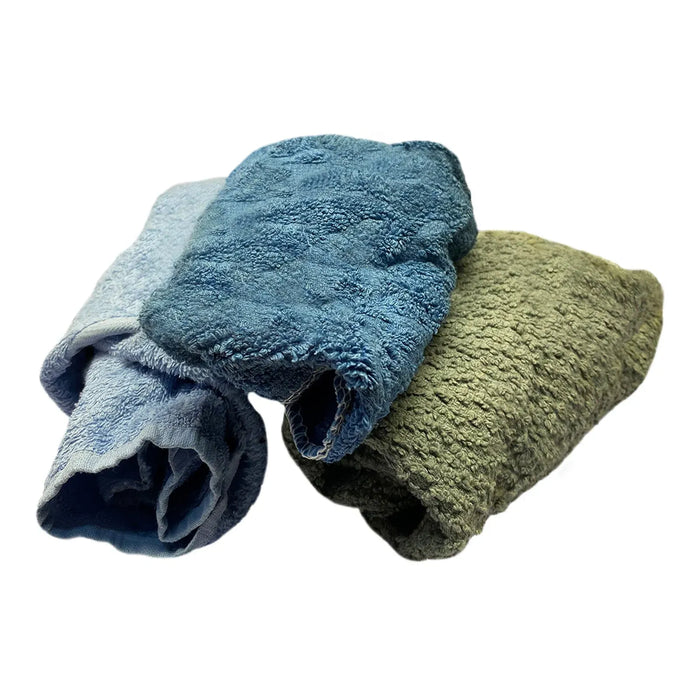 Recycled Color Terry Towel Cleaning Rags - 1000 lbs. Pallet - 40 x 25 lbs.  Bags - Wiping Hub