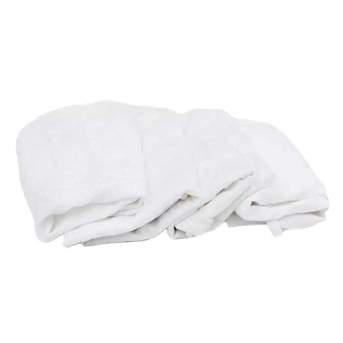 New Premium White Washed T-shirt Rags - 800 lbs. Pallet - 160 x 5 lbs. Bags - Wiping Hub
