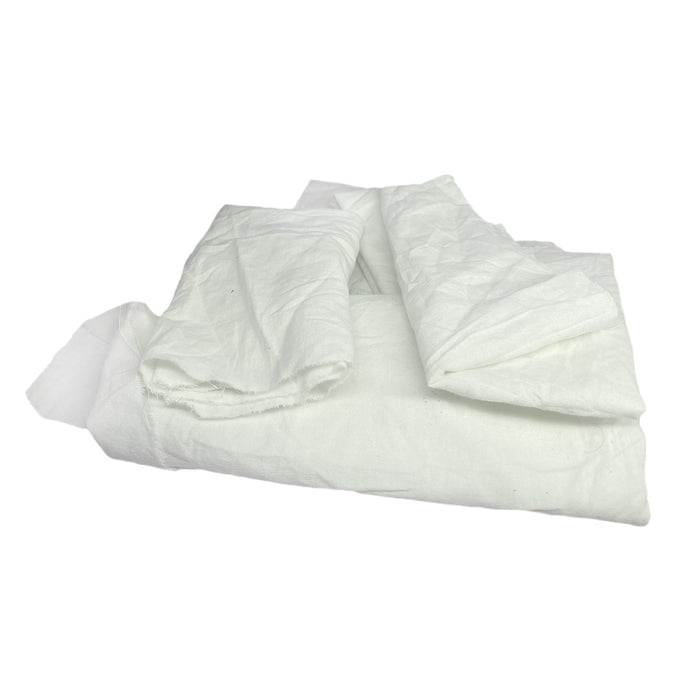White Sheeting Rags 1000 lbs. Pallet - 40 x 25 lbs. Bags