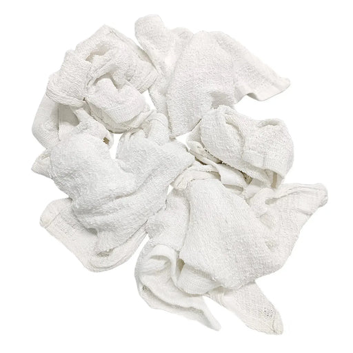 White Wash Cloth Towels - 12" x 12" - 25 lbs. Bag - Wiping Hub