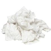 Recycled White Linen Mixed Material Cleaning Rags 1000 lbs. Pallet - 40 x 25 lbs. Bags - Wiping Hub