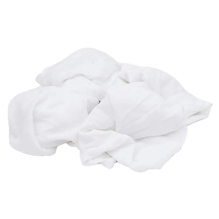 New Premium White Washed T-shirt Rags - 2 lbs. Bag  - Pack of 12