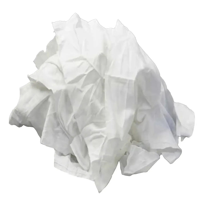 Recycled White Linen Mixed Material Cleaning Rags 600 lbs. Pallet - 12 x 50 lbs. Boxes - Wiping Hub