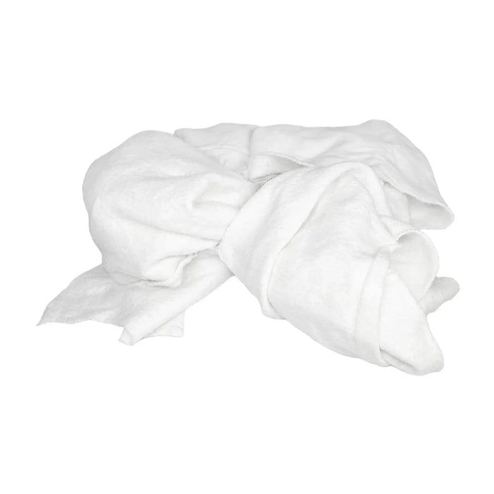 Recycled White Sweatshirt Cleaning Rags 720 lbs. Pallet - 72 x 10 lbs. Boxes - Wiping Hub