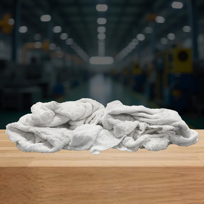 Recycled White Terry Towel Rags