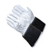 Cut Resistant Goatskin Leather TIG Welding Gloves with Extended Black Cuff - White - L, XL, 2XL