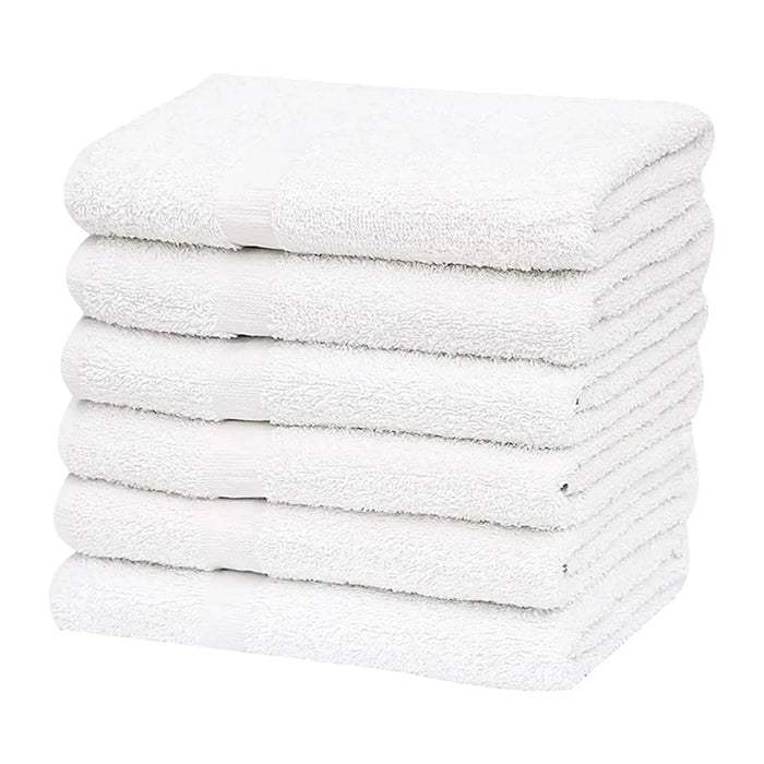 Economy White Bath Towels - 20" x 40" - Wiping Hub