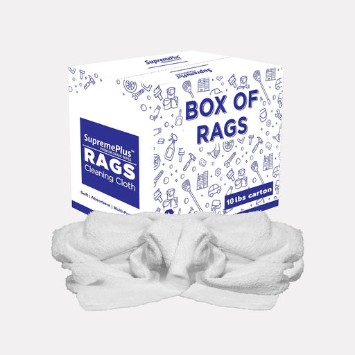 Full Size White Cleaning Towel - 10 lbs Box - Wiping Hub