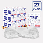 Full Size White Cleaning Towel - 675 lbs Pallet - 27 x 25 lbs Boxes - Wiping Hub