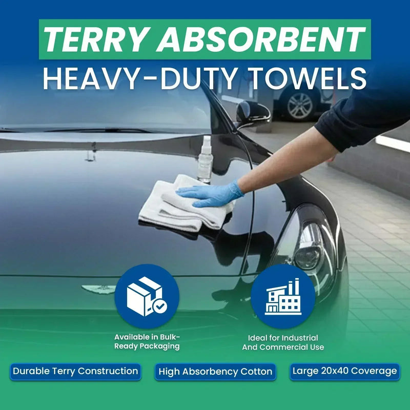 Full Size White Cleaning Towel - Infographics - Wiping Hub