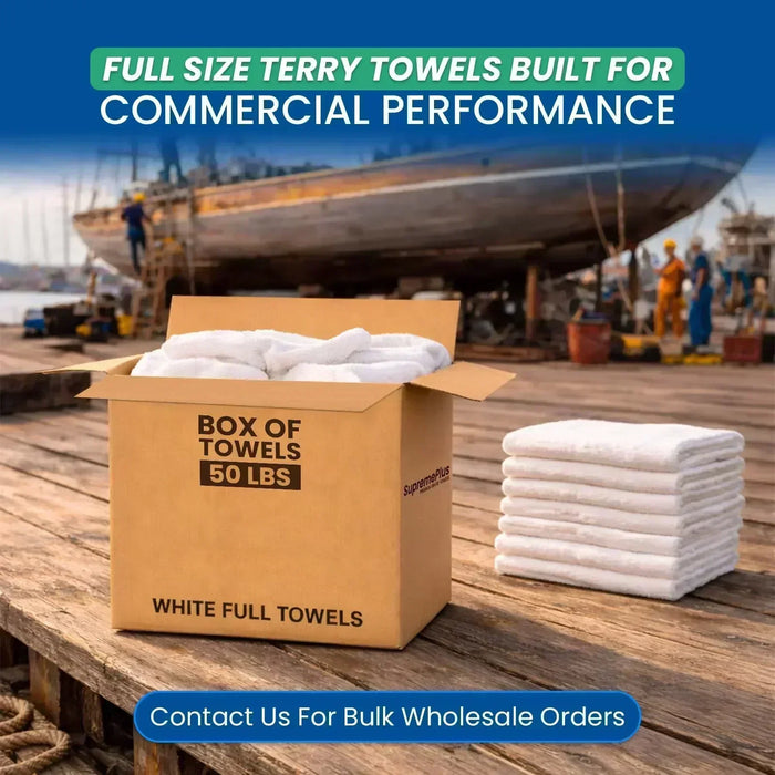 Full Size White Cleaning Towel - Usages - Wiping Hub