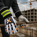 Goatskin Leather Cut Impact Resistant Gloves Hi Viz Black Cuff White Black - Usages - Wiping Hub