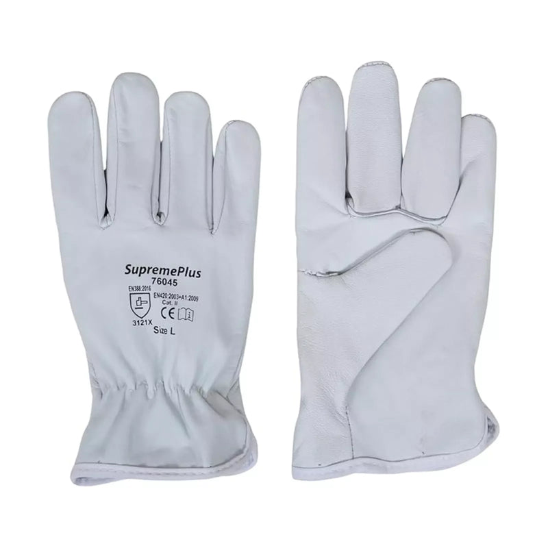 Goatskin Leather Driver Gloves White - product - Wiping Hub