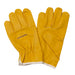 Goatskin Leather Driver Gloves Yellow - Wiping Hub