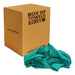 Recycled Green Huck Cleaning Towels - 50 lbs. Box - Wiping Hub