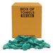 Recycled Green Huck Cleaning Towels - 50 lbs. Box - Wiping Hub