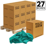 Recycled Green Huck Cleaning Towels - 675 lbs. Pallet - 27 x 25 lbs. Boxes - Wiping Hub