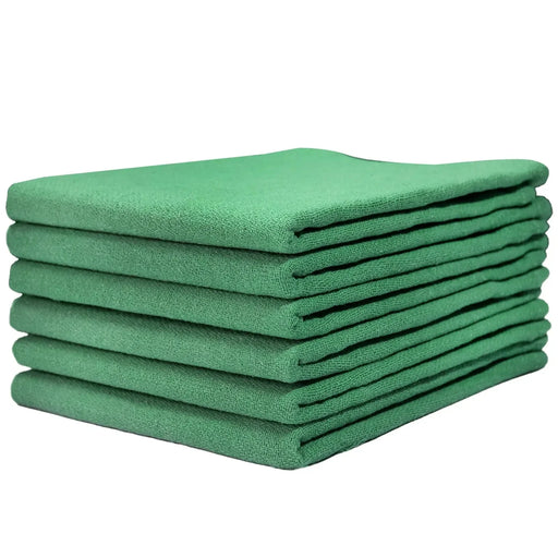 Premium Green Huck Towels - 15" x 27" - Wiping Hub